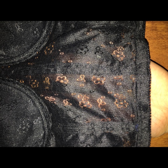 Black transparent floral bustier - Picture 2 of 4